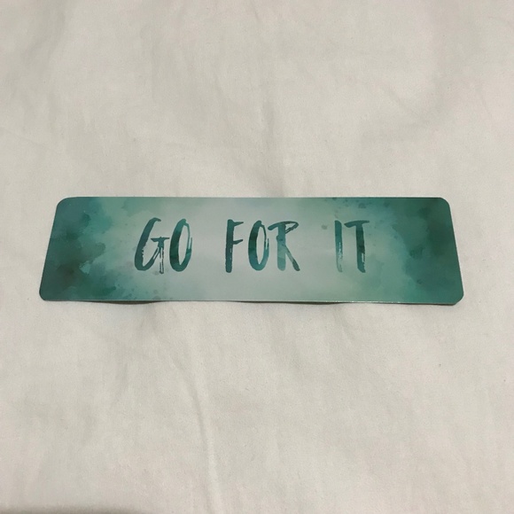 Go For It Bookmark Double Sided Clouds Ombre Never Never Never Give up - Picture 1 of 2